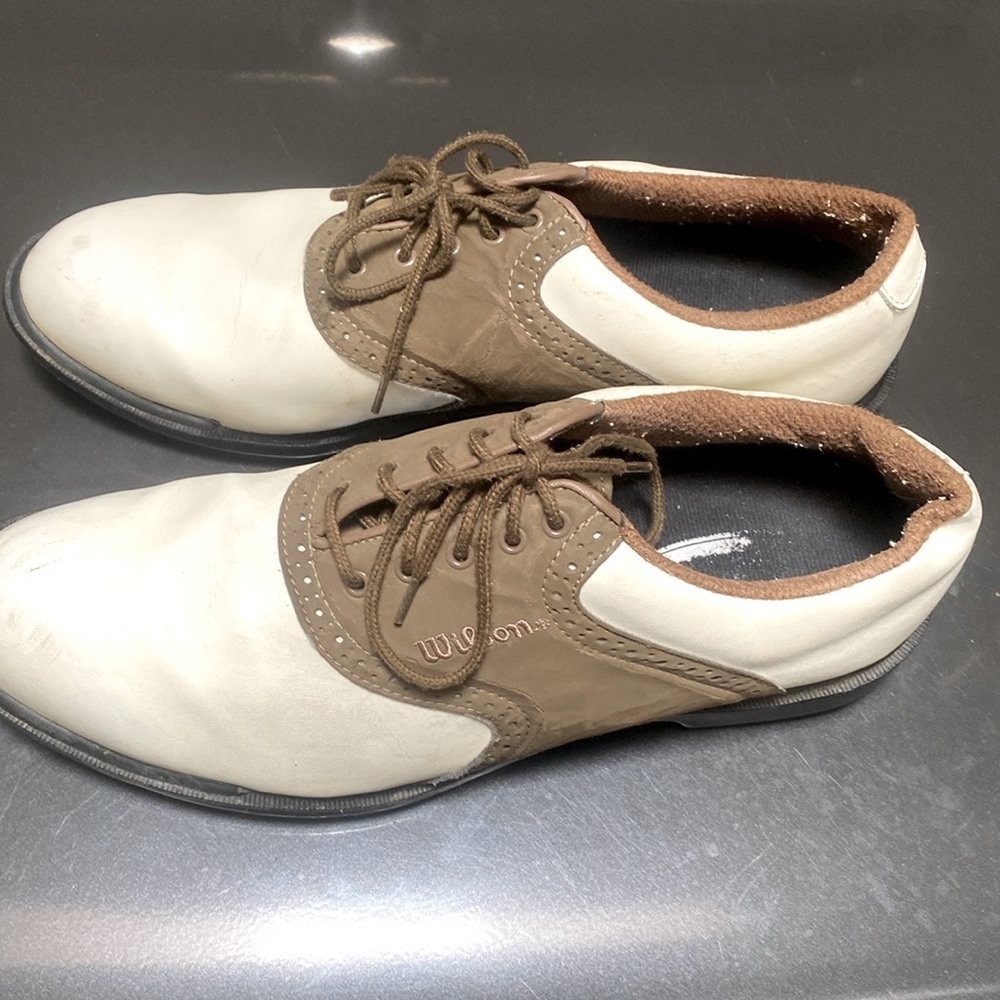Men’s Wilson Golf Shoes white & Brown size 11​​​​​
